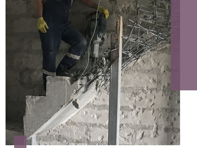 Демонтаж металлических и бетонных лестниц в Белебее