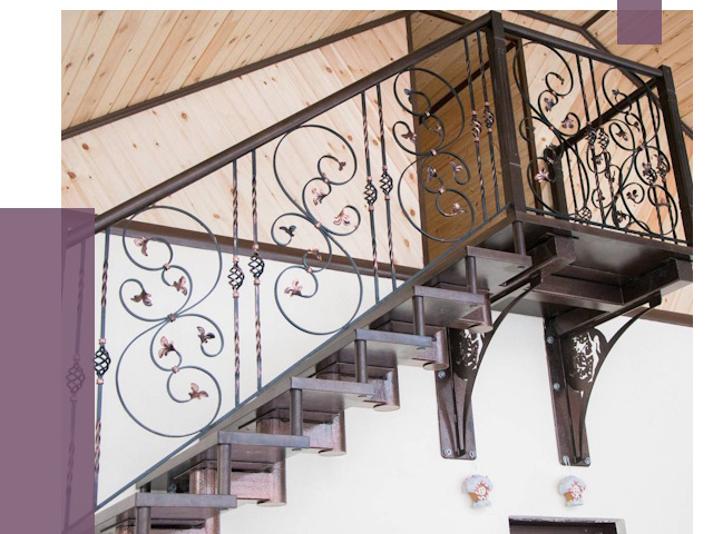 Кованые лестницы в Белебее от 79568 руб. под ключ