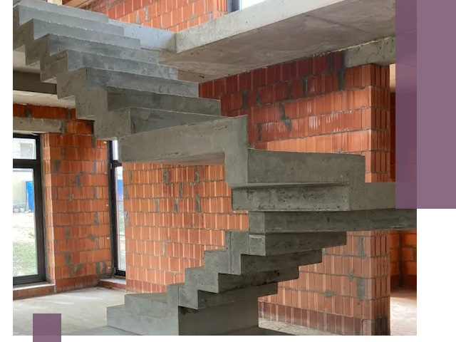 Изготовление бетонных лестниц под ключ в Белебее