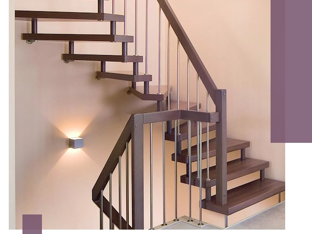 Изготовление лестниц на больцах в Белебее под ключ