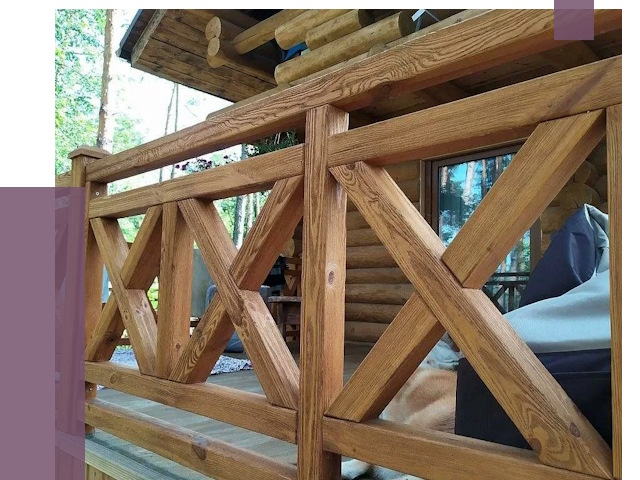 Деревянные перила под ключ в Белебее от 7651 руб. 