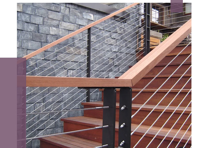 Тросовые перила под ключ в Белебее от 7753 руб.