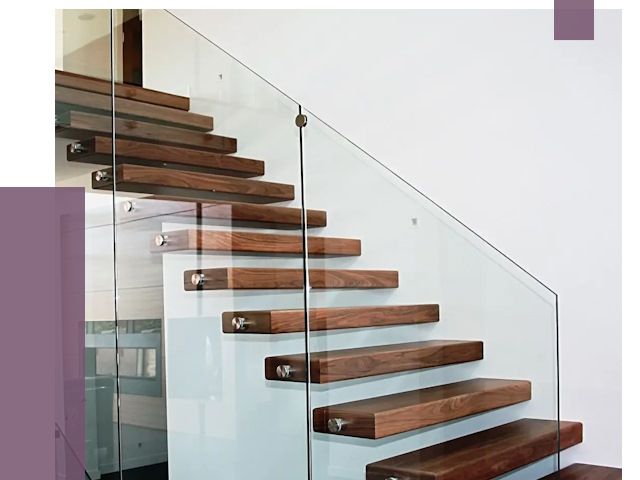 Стеклянные перила для лестницы в Белебее от 14791 руб.