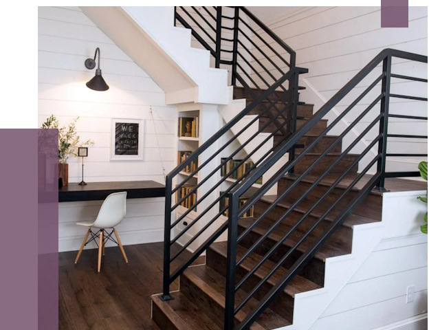 Перила для лестницы в доме в Белебее от 7396 руб. — ПРОЛЁТ-Блб