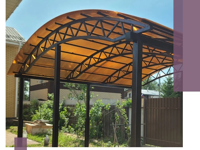 Изготовление навесов под ключ в Белебее из качественных материалов