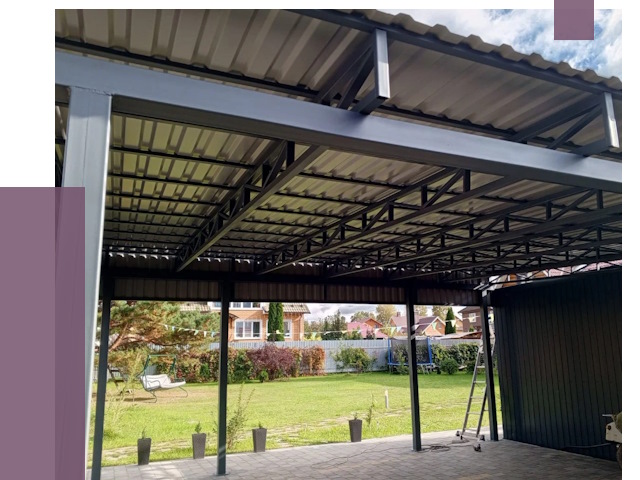 Монтаж навесов в Белебее от 7345 руб. — установка навеса | ПРОЛЁТ-Блб