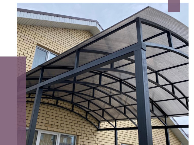 Монтаж козырьков в Белебее от 11476 руб. | ПРОЛЁТ-Блб