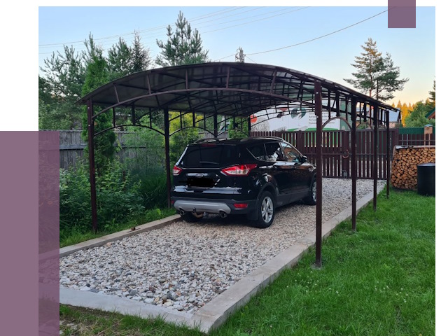Навесы для автомобиля в Белебее от 13108 руб.  | ПРОЛЁТ-Блб