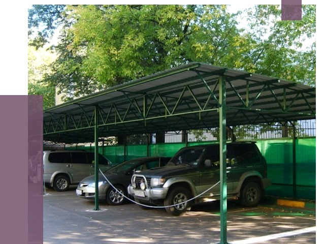 Навесы для парковки в Белебее от 80078 руб. заказать | ПРОЛЁТ-Блб