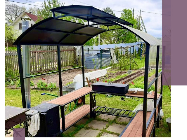 Навесы для барбекю в Белебее: изготовление, монтаж и демонтаж