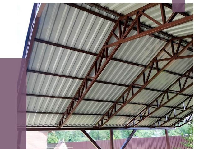 Навесы из профнастила в Белебее от 7345 руб. | ПРОЛЁТ-Блб