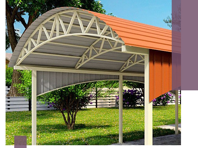 Навесы из профнастила под ключ в Белебее — установка и монтаж