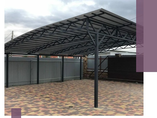 Металлические навесы под ключ в Белебее — изготовление и монтаж