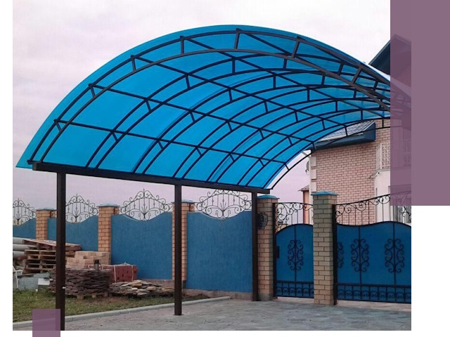 Арочные навесы под ключ в Белебее — изготовление и монтаж