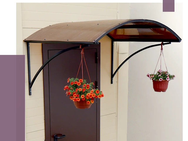 Козырьки над входом в Белебее от 14791 руб.  | ПРОЛЁТ-Блб