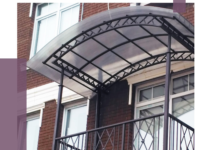 Козырьки над балконом в Белебее от 8620 руб.  | ПРОЛЁТ-Блб