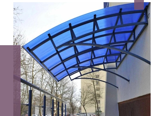 Козырьки из поликарбоната в Белебее от 4284 руб. под ключ | ПРОЛЁТ-Блб