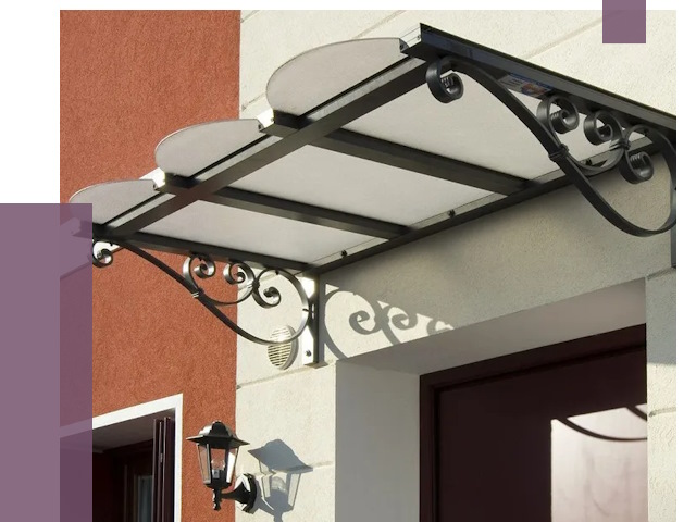 Односкатные козырьки в Белебее от 8365 руб.  | ПРОЛЁТ-Блб