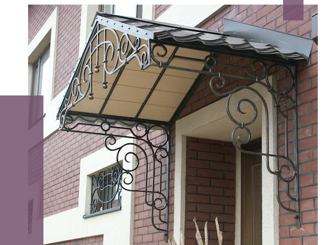 Двускатные козырьки в Белебее под ключ от 12751 руб.