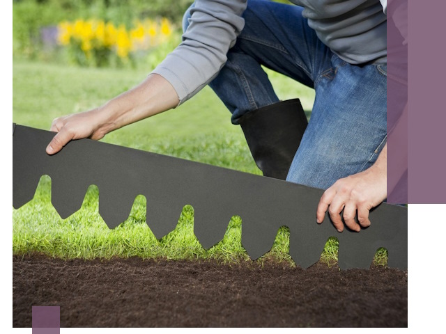 Металлические бордюры для газона в Белебее — изготовление и монтаж