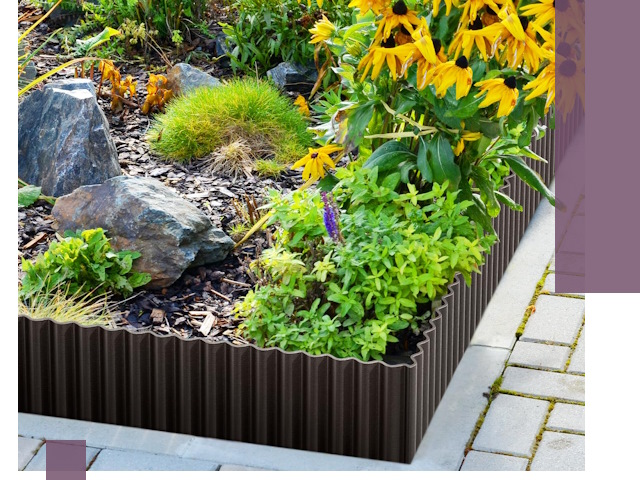 Металлические бордюры для клумб в Белебее — производство и монтаж